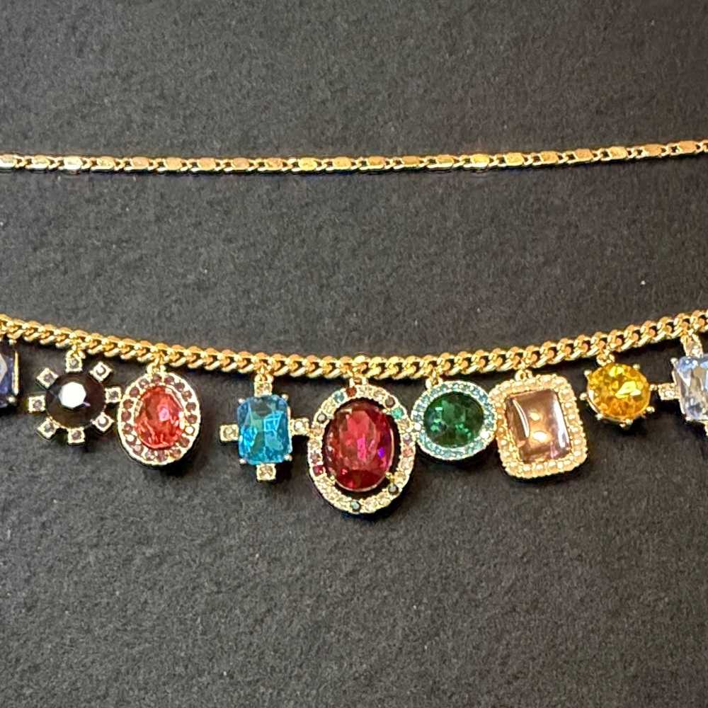 House of Harlow 1960 Gold & Multicolor Gemstone Necklace - Picture 7 of 8